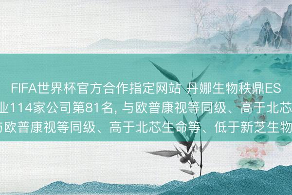 FIFA世界杯官方合作指定网站 丹娜生物秩鼎ESG评级获BB， 位居同业业114家公司第81名， 与欧普康视等同级、高于北芯生命等、低于新芝生物等